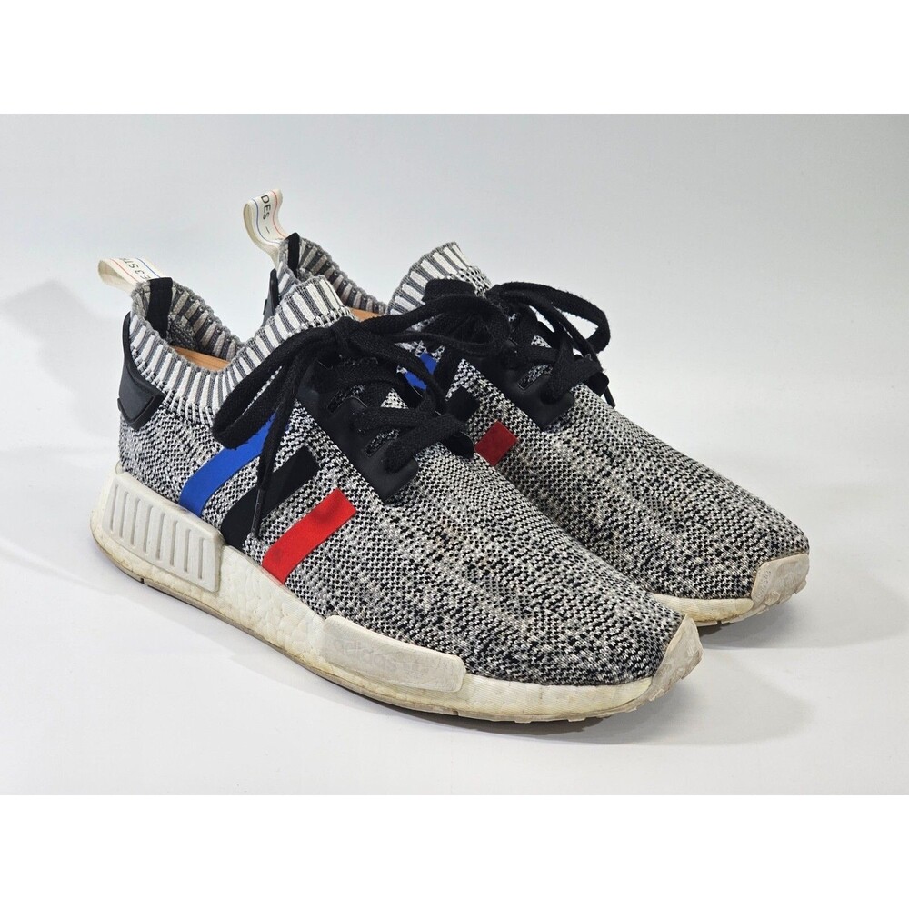 Adidas Mens 8.5 NMD R1 Tri-Color Stripes Primeknit Running Shoes‎ Sneakers EUC - Picture 2 of 11